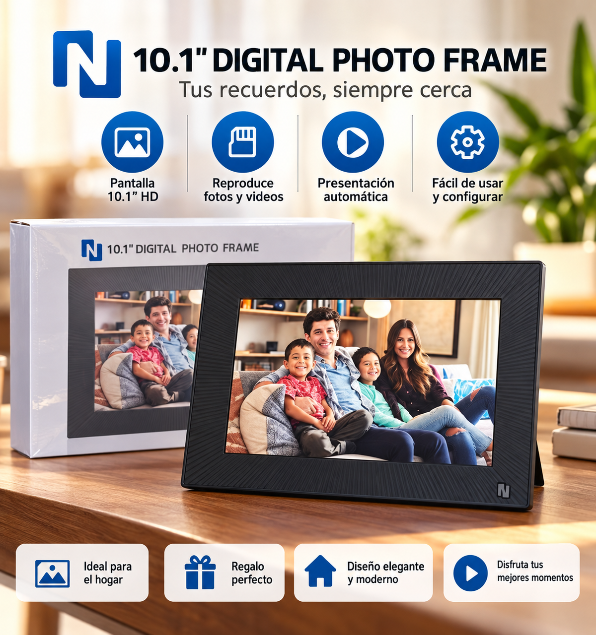 Marco Digital de 10.1” HD – Tus mejores recuerdos siempre contigo