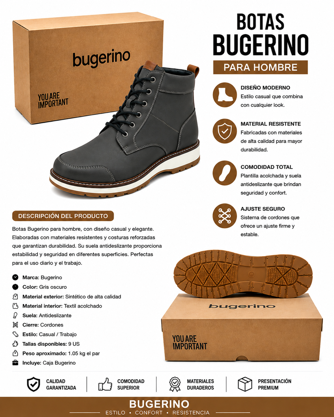 Botas CHUKKA BUGERINO