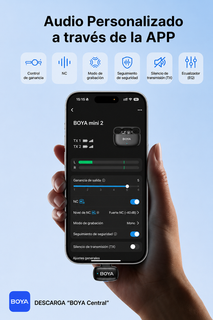 Micrófono inalámbrico BOYA MINI 2