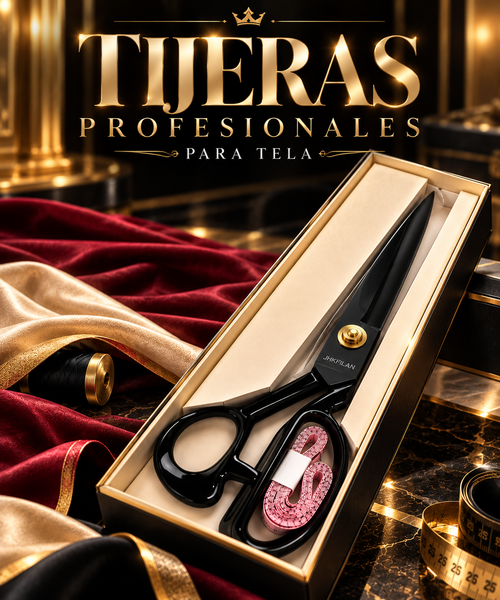 Tijeras Profesionales para Tela JHKFILAN con Cinta Métrica