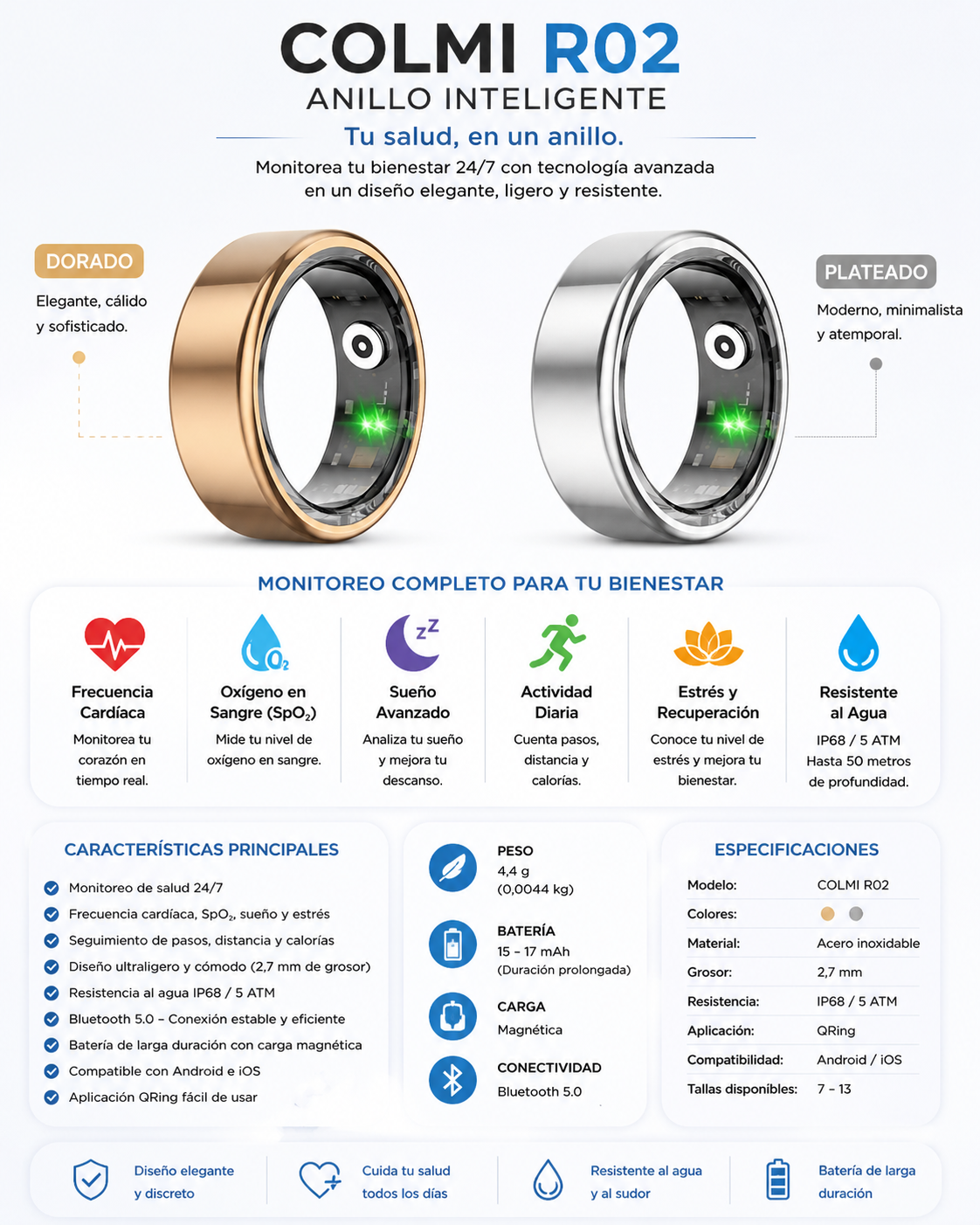 Anillo inteligente COLMI R02