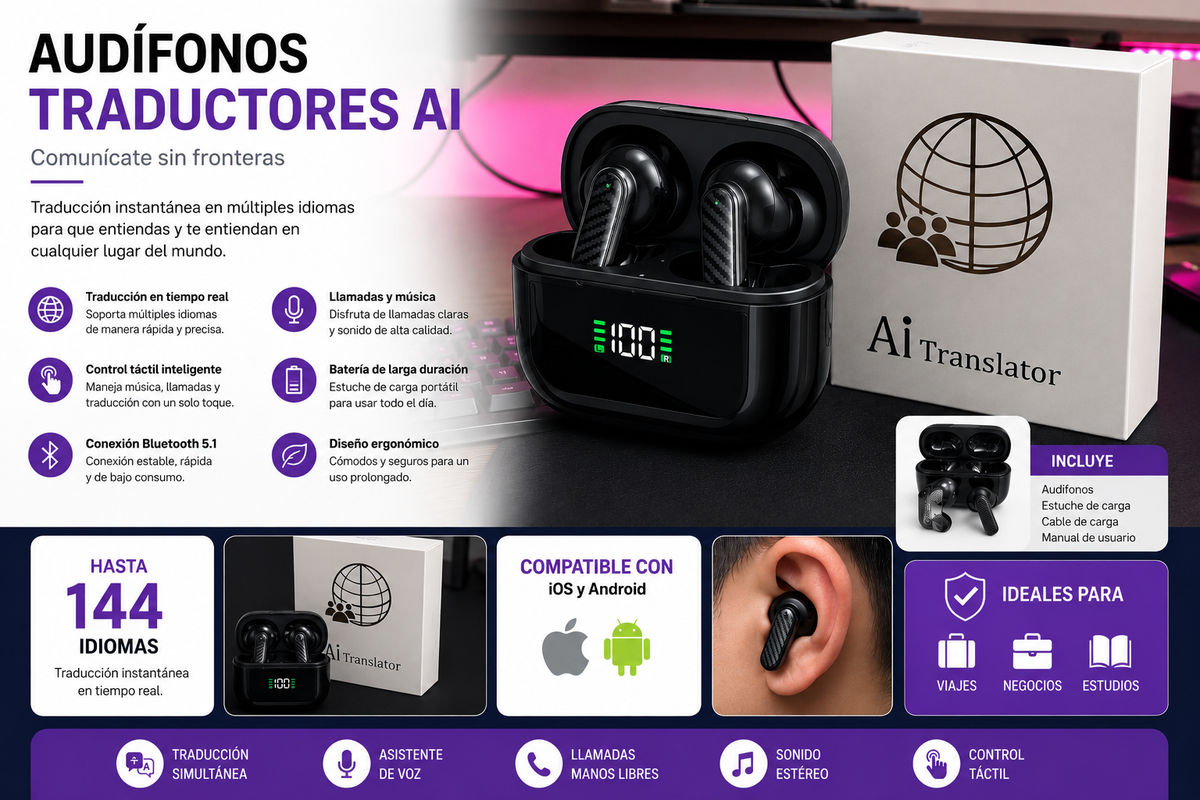 Audifonos AI TRANSLATOR
