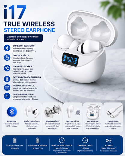 Audifonos i17 True Wireless Stereo Earphone