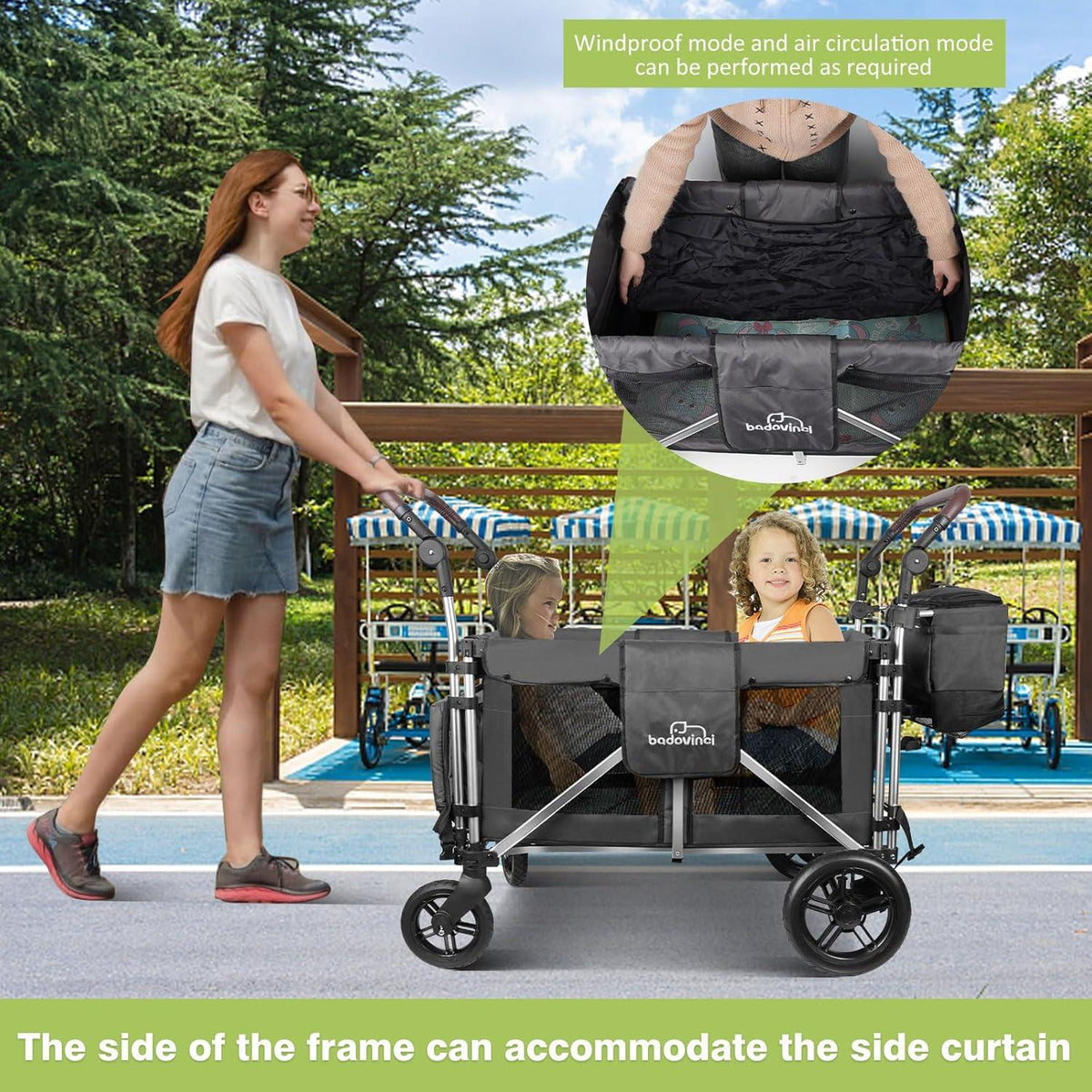 Carrito/Coche Plegable Badovinci GT2 para 2 Niños