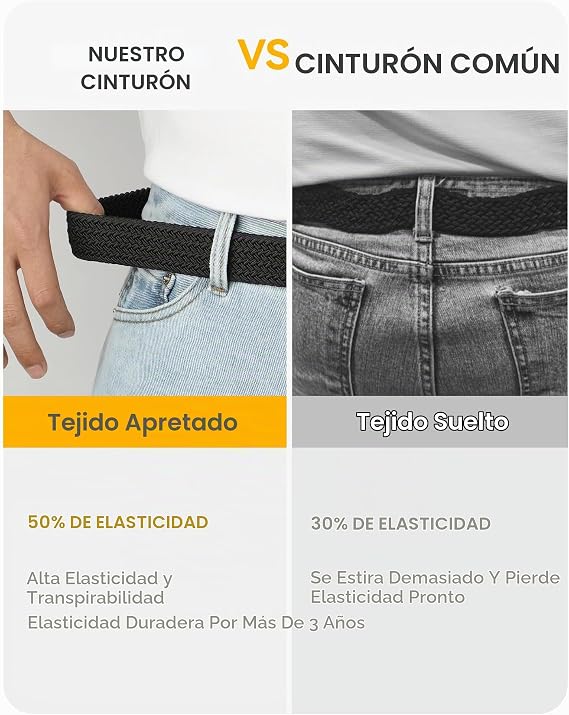 Cinturón CHAOREN Trenzado Elástico