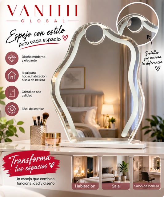 Espejo de Tocador VANITII Hollywood con Iluminación LED