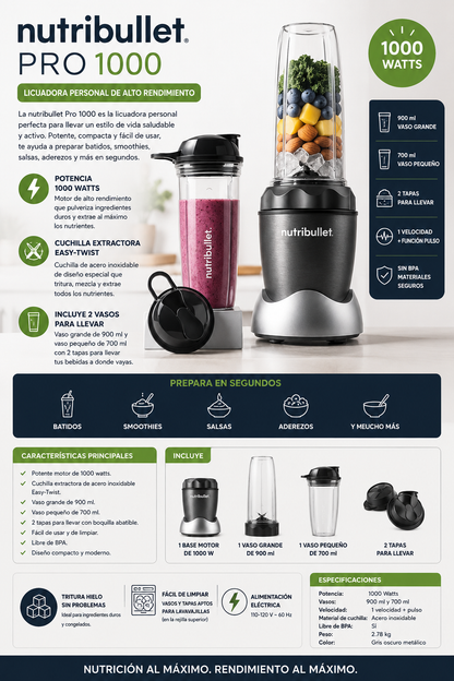 Licuadora Nutribullet Pro 1000