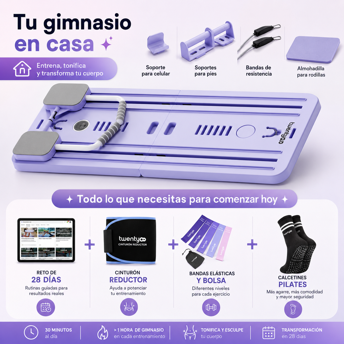 Pilates Reformer + Reto de 28 Dias