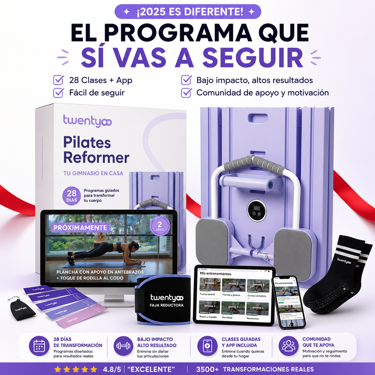 Pilates Reformer + Reto de 28 Dias