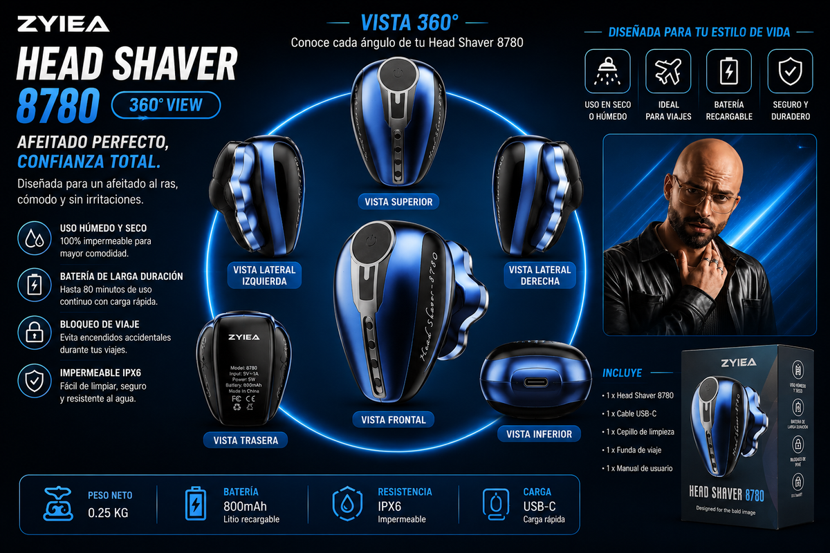 Rasuradora ZYIEA Head Shaver 8780