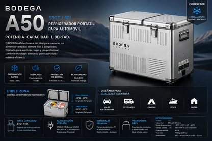 Refrigerador Portátil BODEGA A50