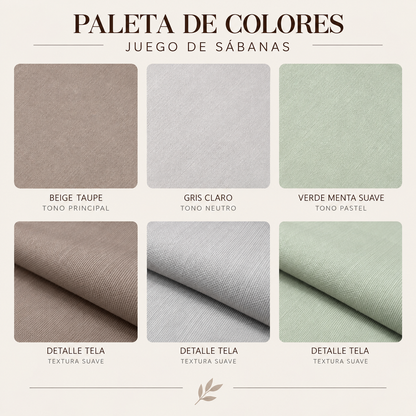 SET DE SÁBANAS KING SIZE DE 6 PIEZAS – BAMBOO COLLECTION