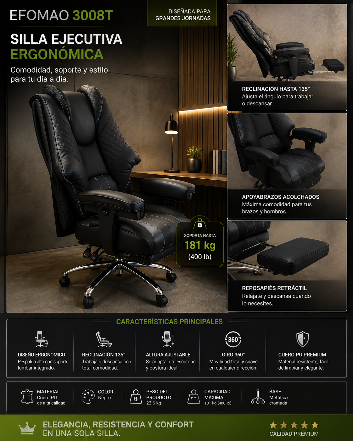Silla Ejecutiva Ergonómica