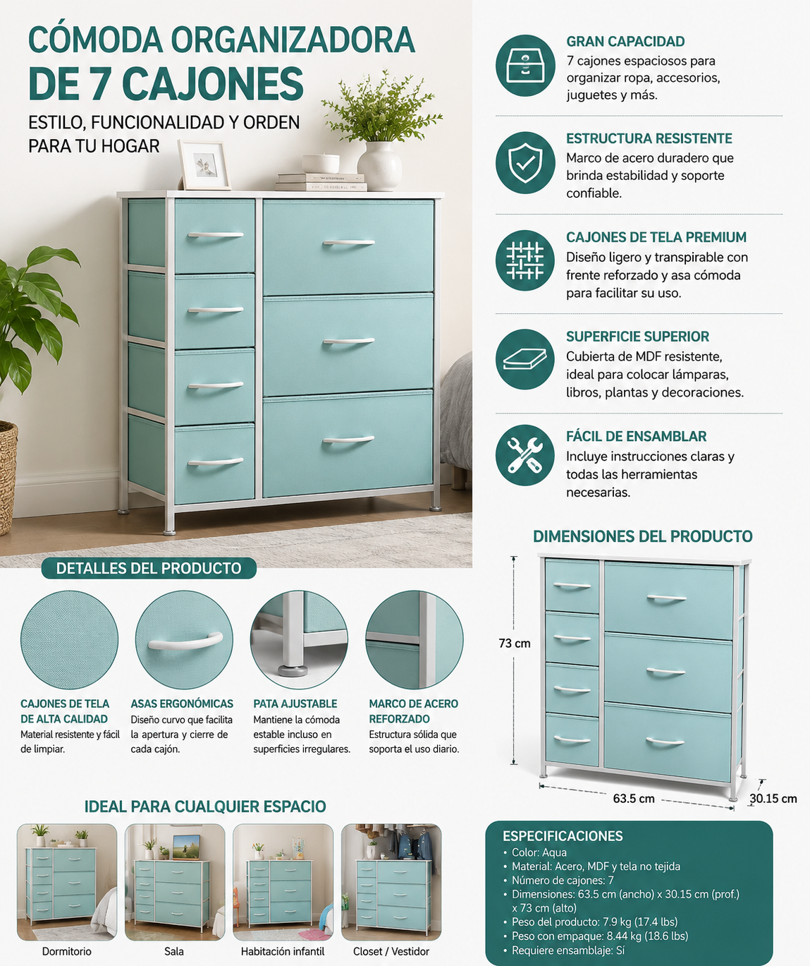 SORBUS de 7 Cajones