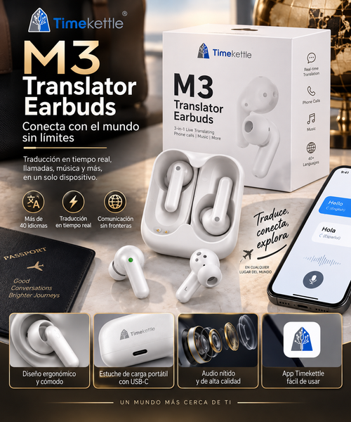 Audífonos traductores 3 en 1 Timekettle M3