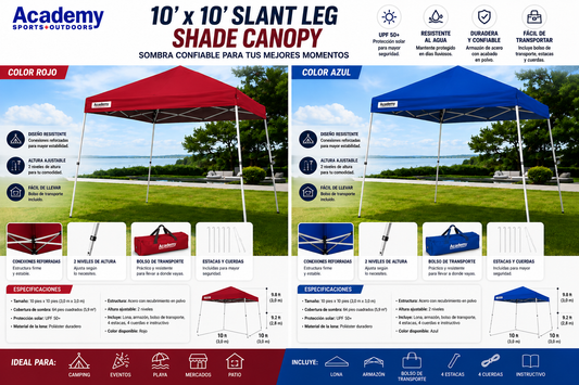 Toldo Canopy 10 x 10 pies – Academy Sports + Outdoors Easy Shade