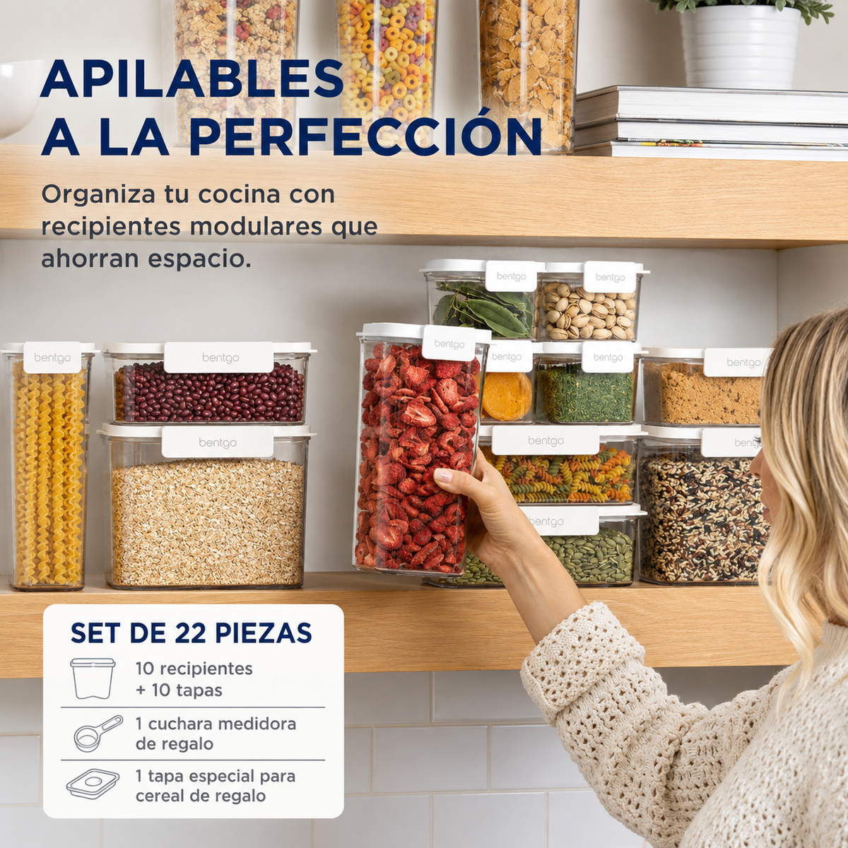 Recipientes Herméticos Para Alimentos BENTGO PANTRY 22SET