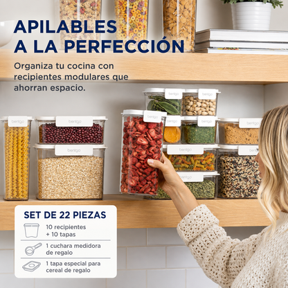 Recipientes Herméticos Para Alimentos BENTGO PANTRY 22SET