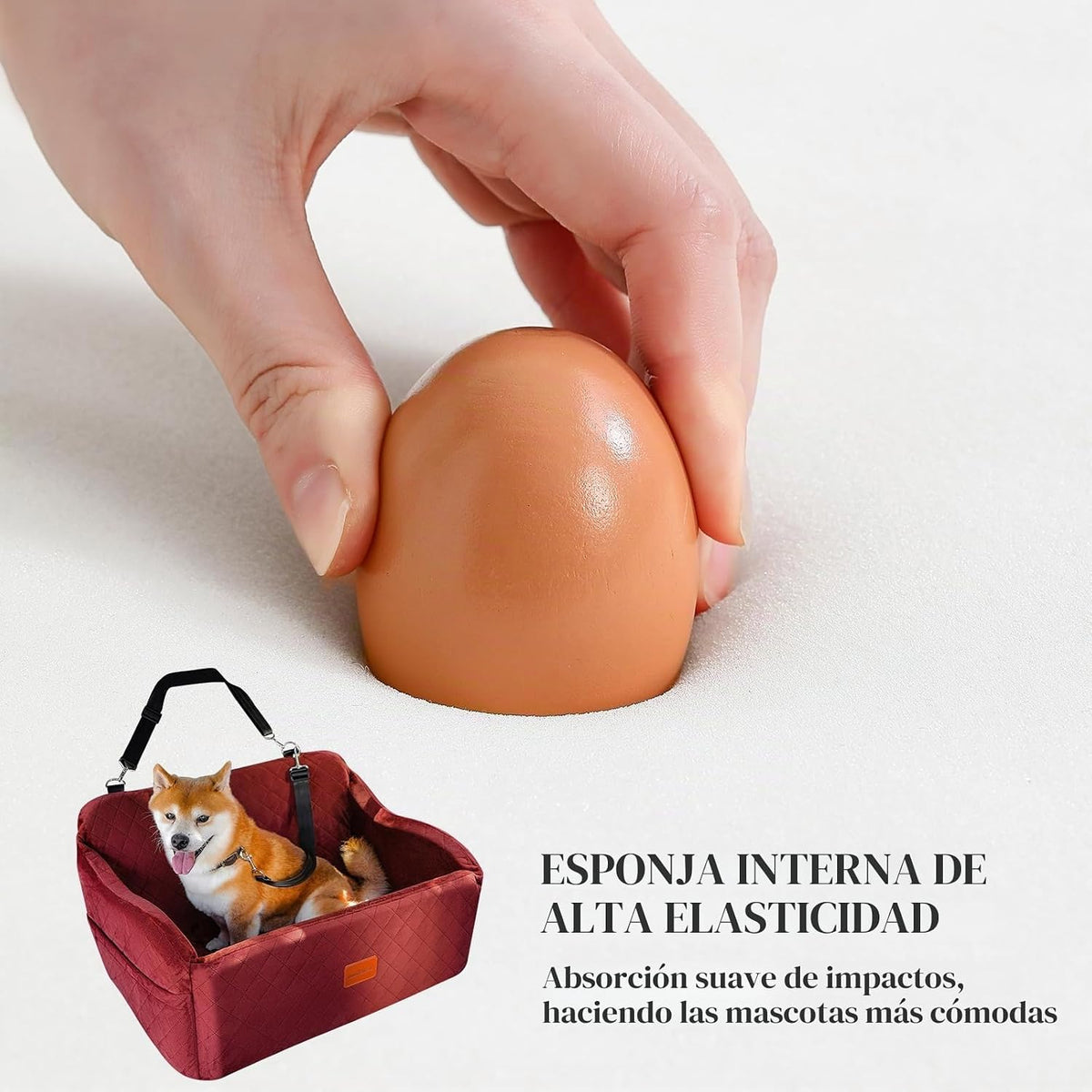 Asiento para mascotas grandes y medianas LEALCHUM para automóvil