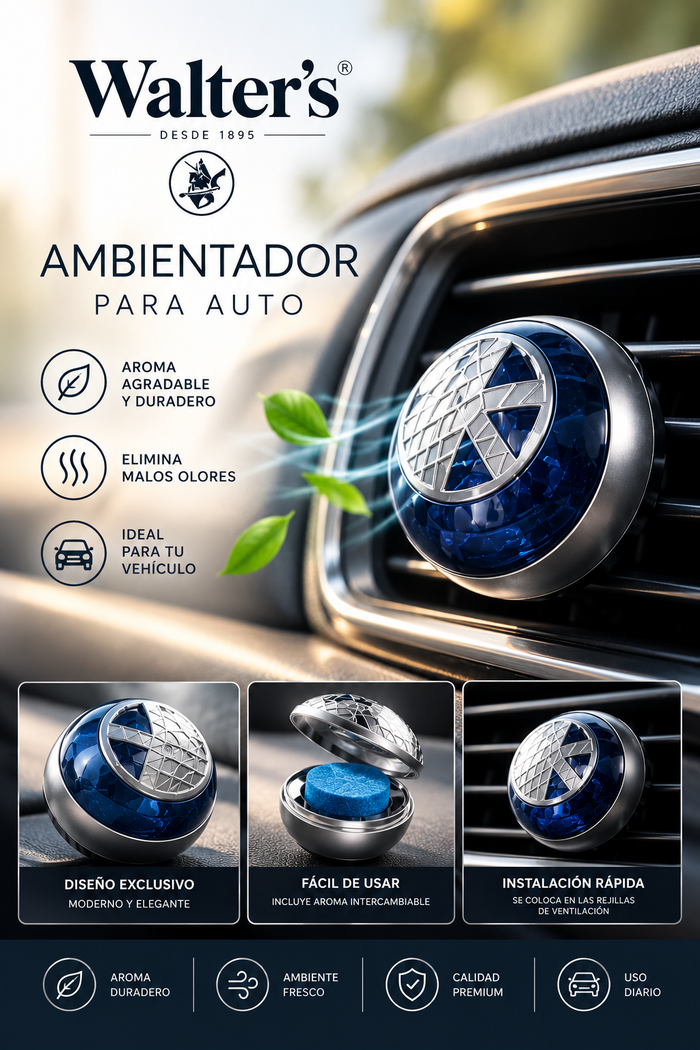 Ambientador para Automóvil Walter’s – Pack de 4 Desodorizantes para Zapatos, Cajones y Espacios Pequeños