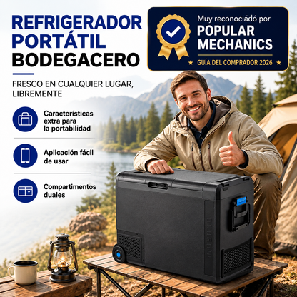 Refrigerador y congelador portátil BODEGA QZW58 de 58 L
