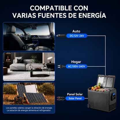 Refrigerador y congelador portátil BODEGA QZW58 de 58 L