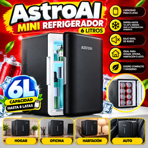 Mini Refrigerador AstroAI 6 Litros – Compacto y Portátil