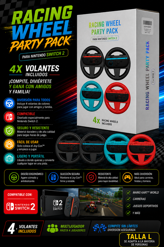 Set De 4 Volantes Para NINTENDO SWITCH 2